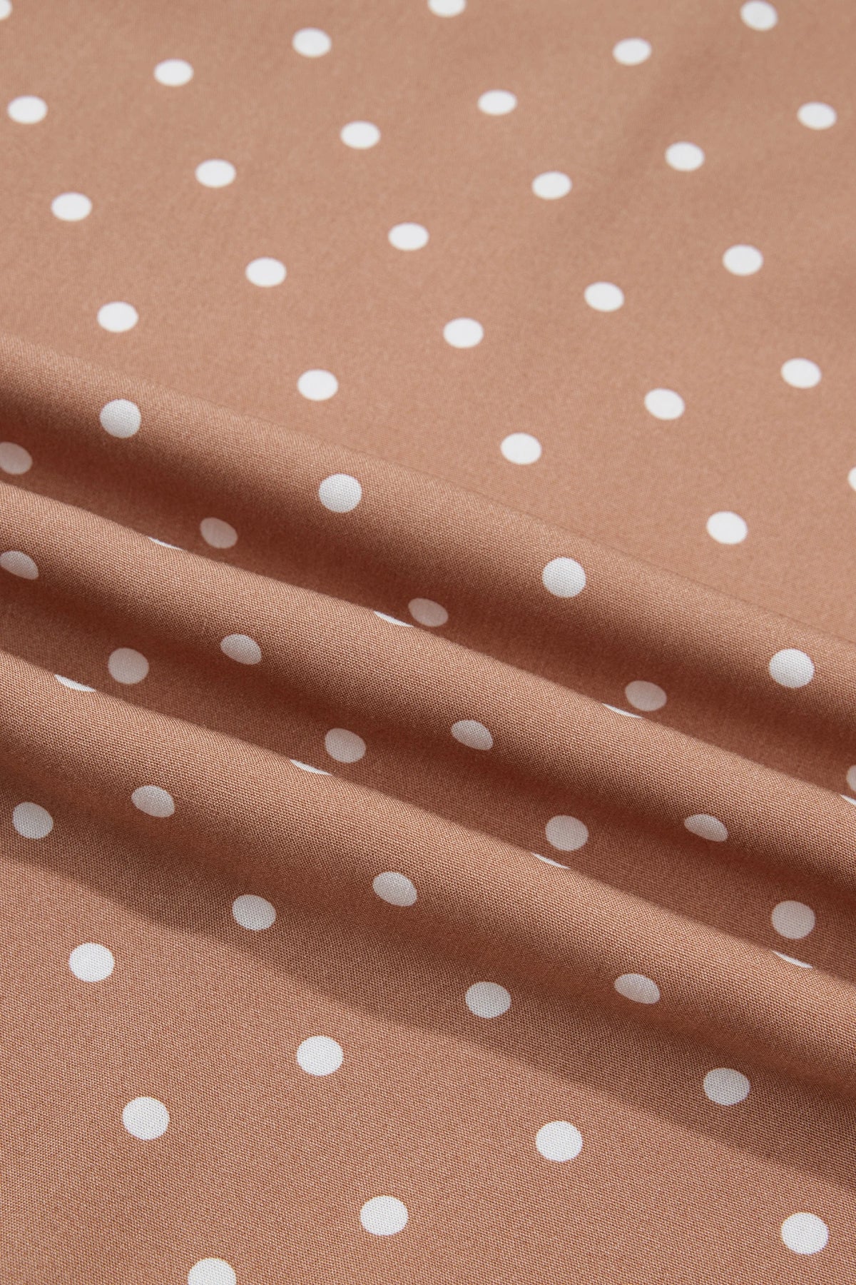 Polka Dot Lace Hem Midi Skirt