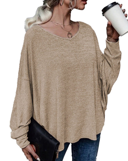 Plunging Back Dolman Sleeve  Top