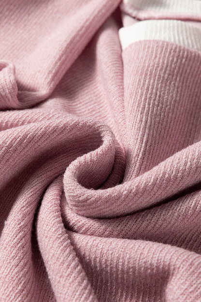 Contrast Trim Knit Drop Shoulder Top