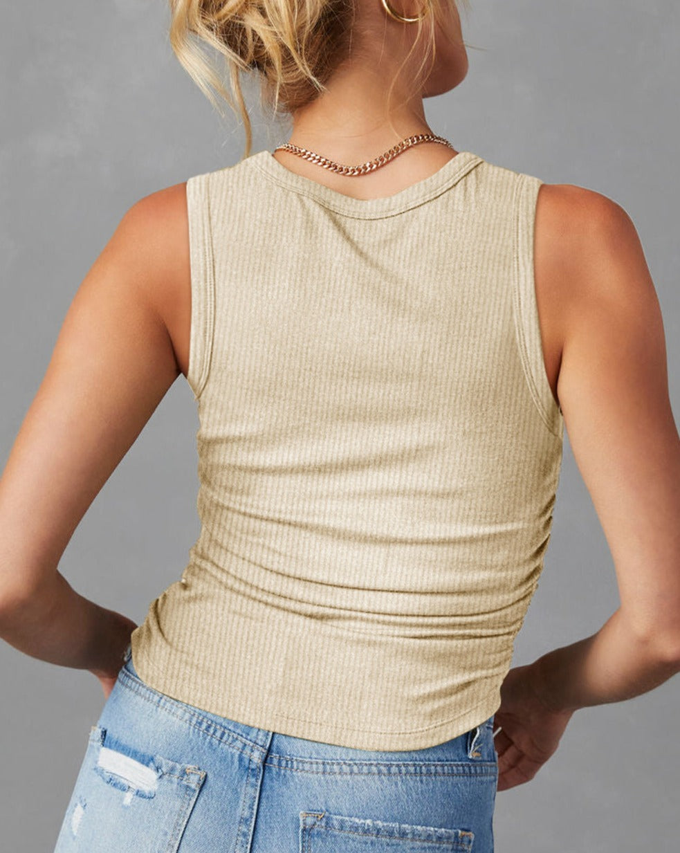 Ruched Side Tank Top