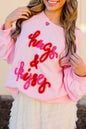 Hugs & Kisses Embroidered Sweatshirt