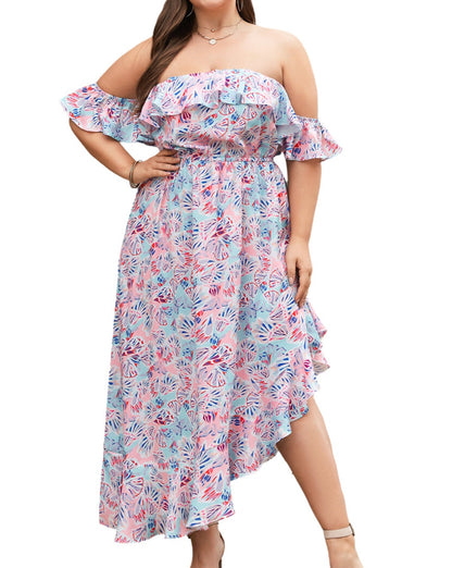 Seashell Ruffle Maxi Dress Plus Size