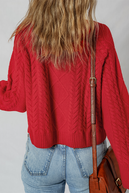 Cable Knit Long Sleeve Sweater