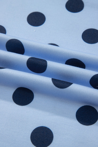 Colorblock Polka Dot Short Sleeve Tee