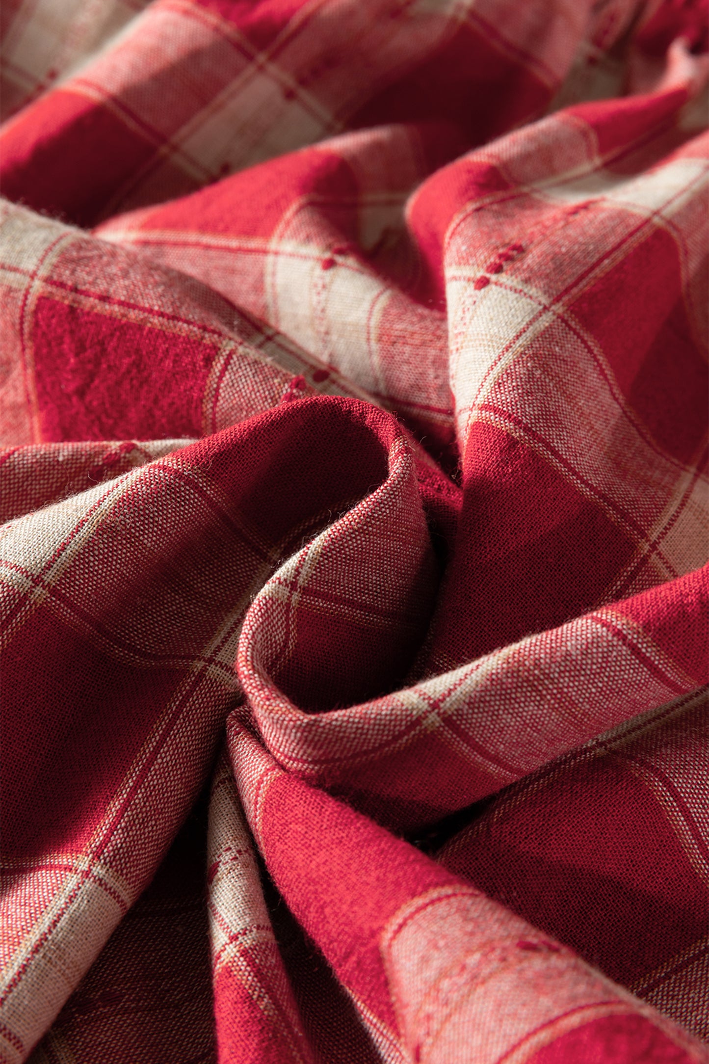 Plaid Smocked Puff Sleeve Mini Dress