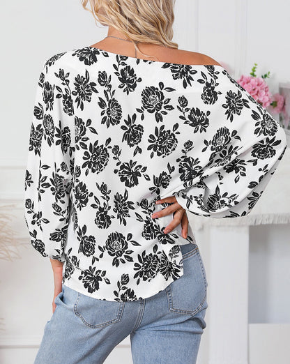 Floral Cold Shoulder Blouse