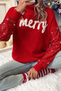 Merry Sequin Turtleneck Christmas Sweater