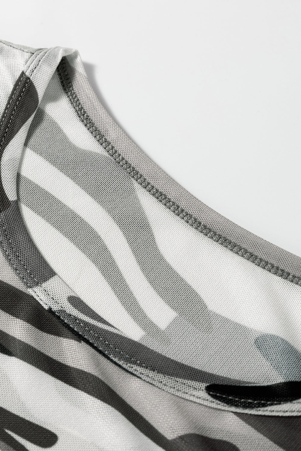 Western Camo Mesh Long Sleeve Top