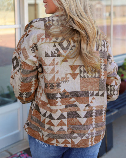 Aztec Flap Pocket Buttoned Jacket