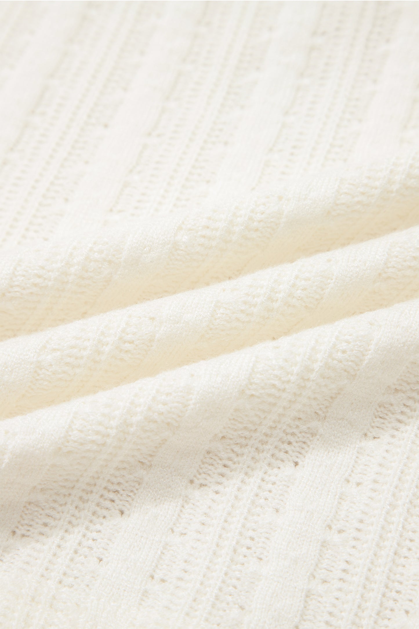 Solid Textured Knit V-Neck Henley Tee