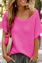 Loose Knit Dolman Sleeve Sweater