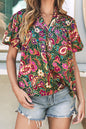 Paisley Bubble Short Sleeve Blouse