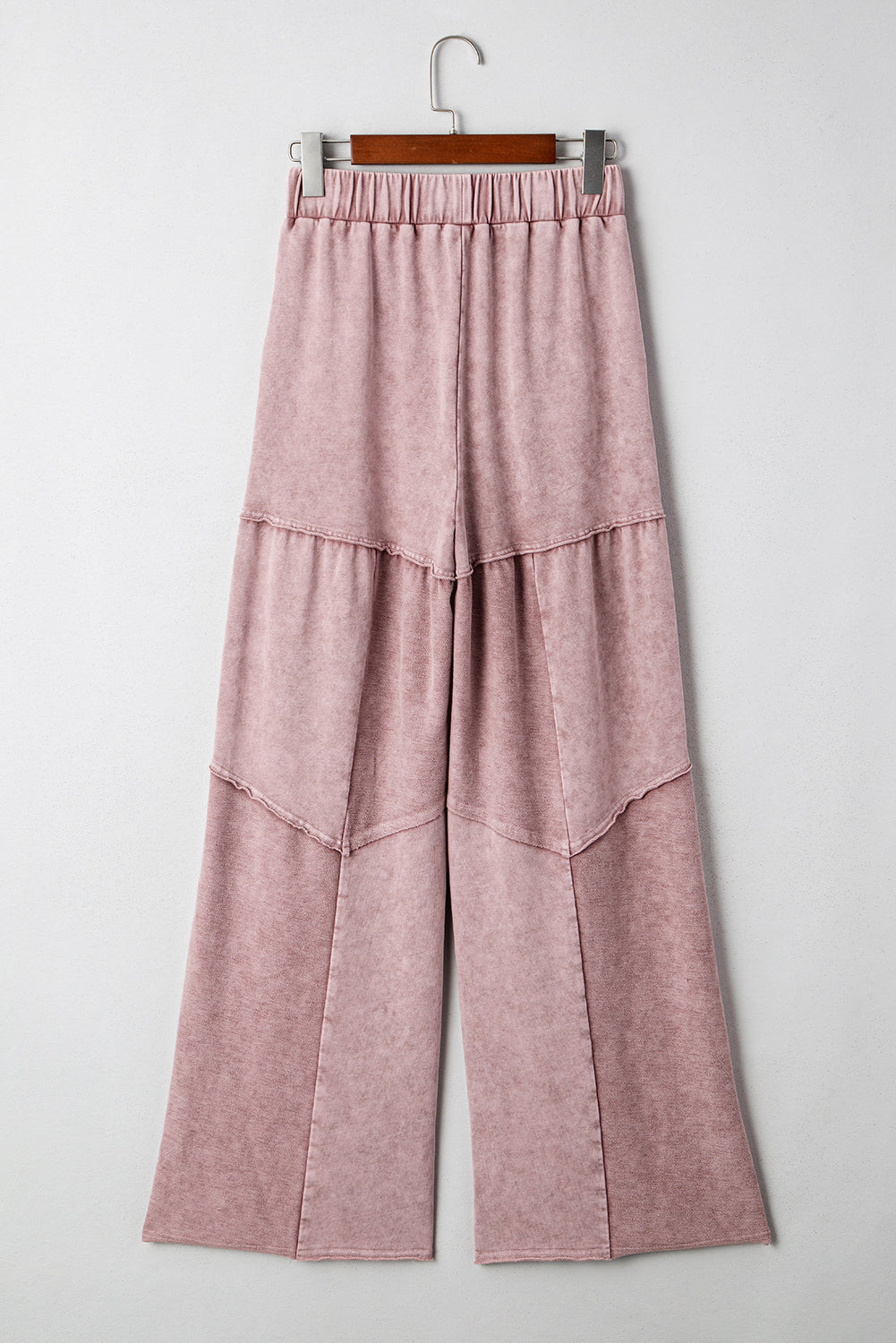 Mineral Wash Tiered Drawstring Wide Leg Pants