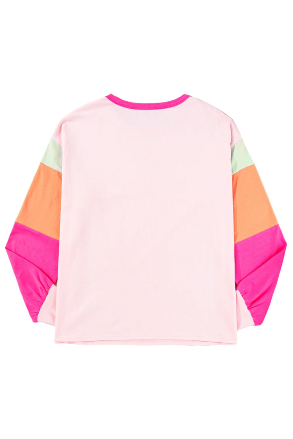 Colorblock Patchwork Long Sleeve Top