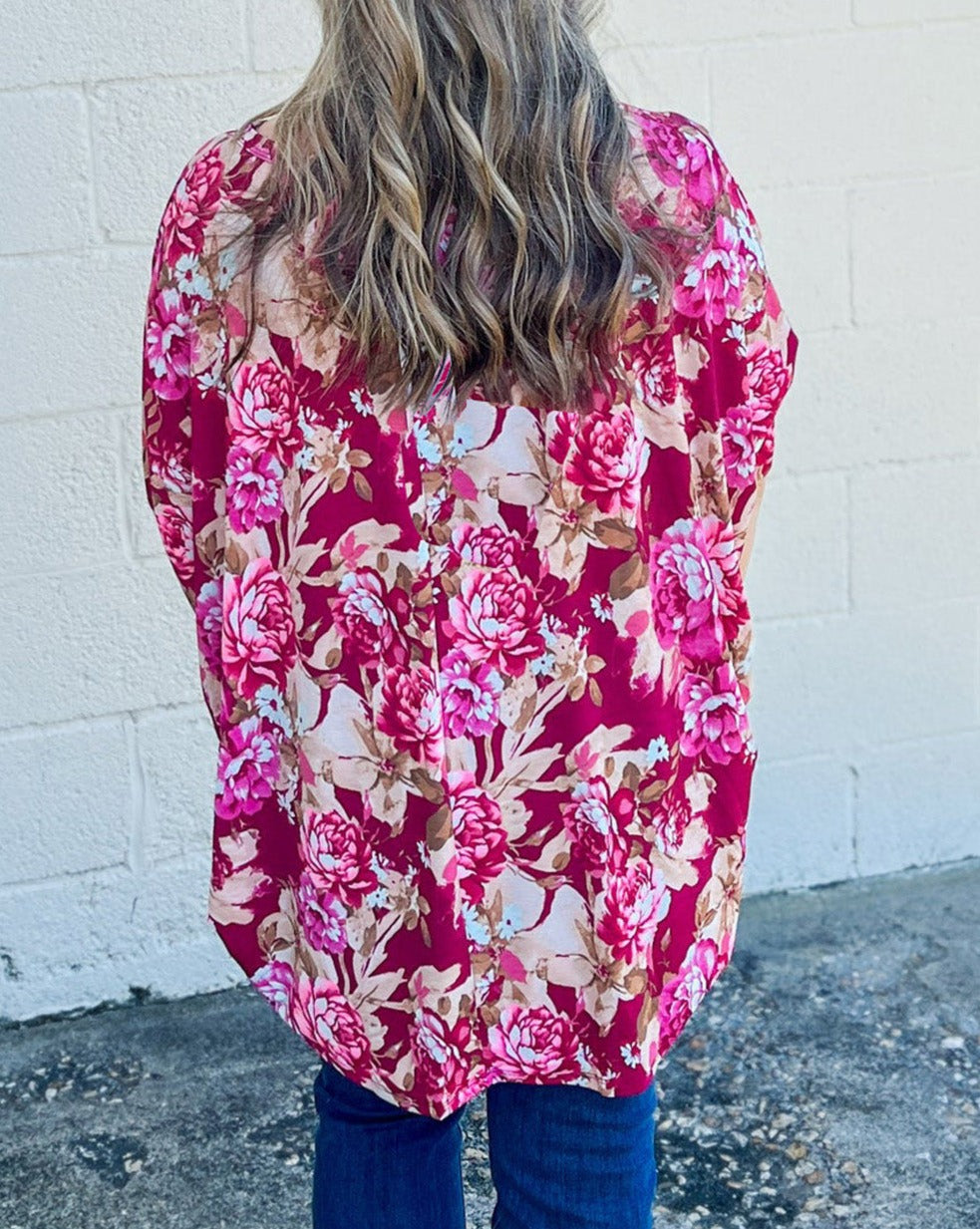 Floral Short Sleeve Blouse Plus Size