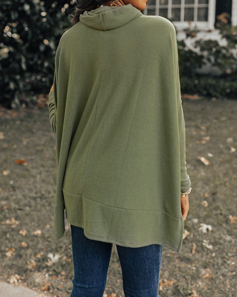 Cowl Neck Shift Tunic Top