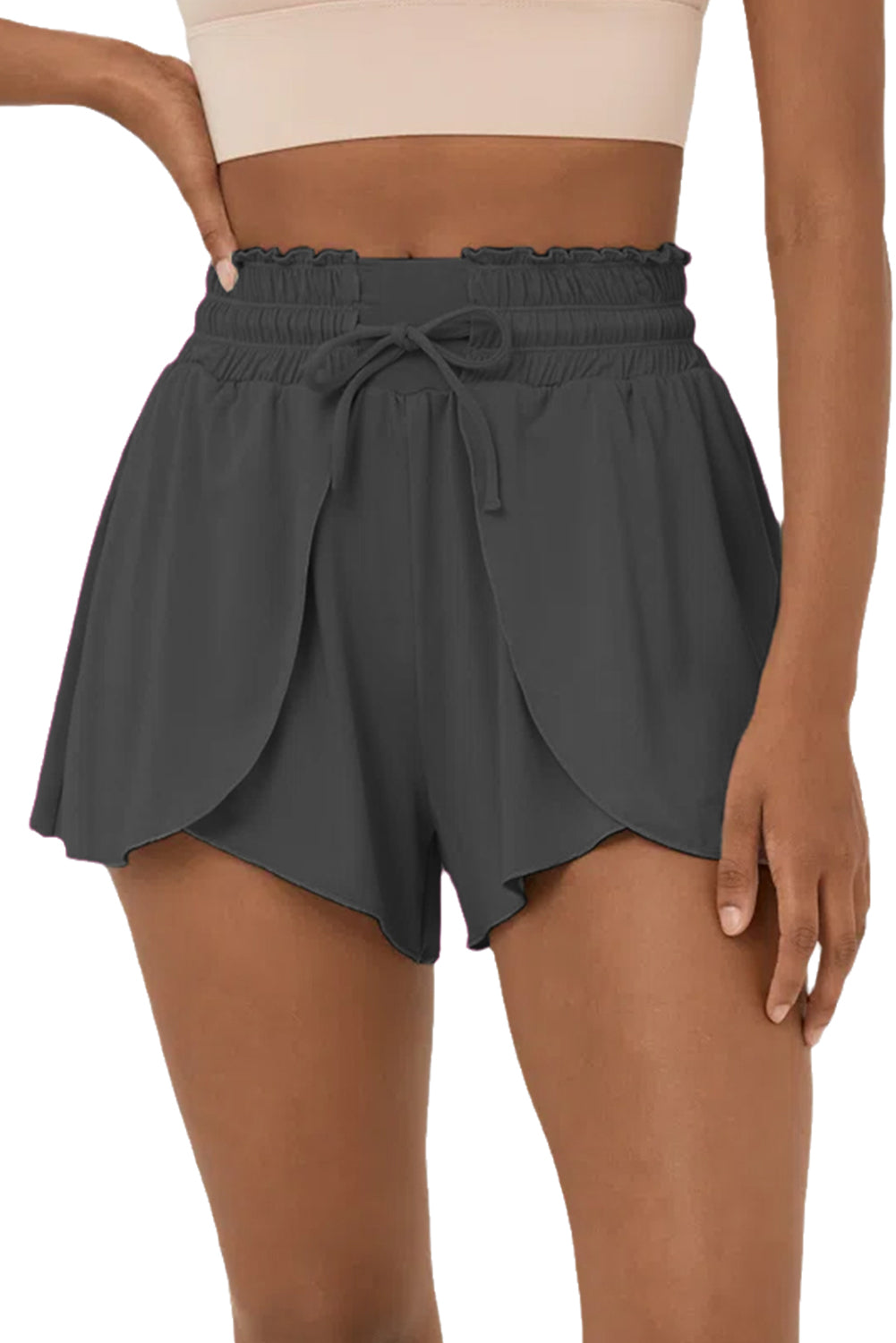 Frilled Petal Wrap Swim Shorts