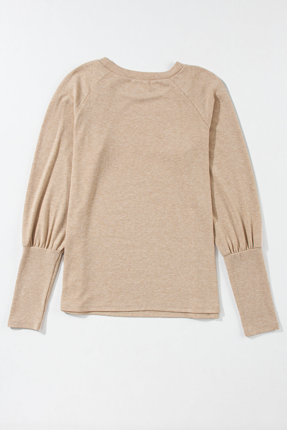 Ruched Raglan Long Sleeve Top