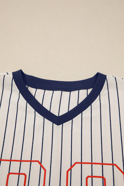 88 LOS ANGELES Stripe Lace Patchwork Top