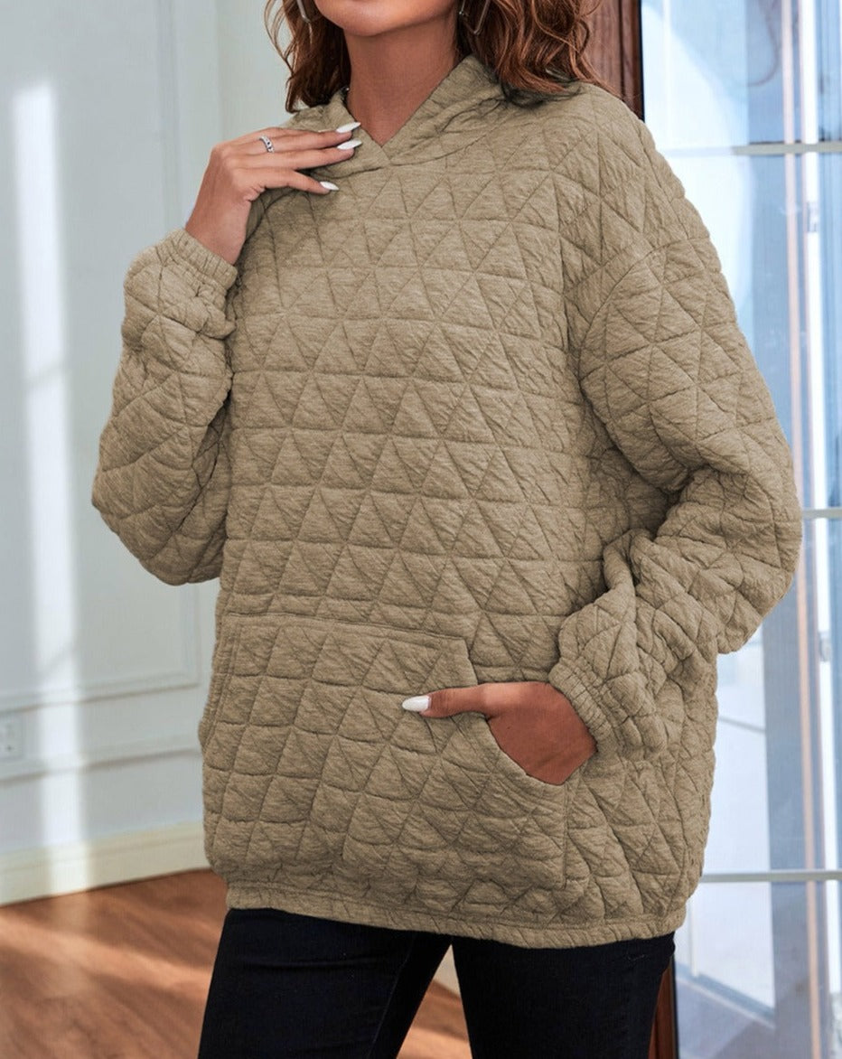 Quilted Kangaroo Pocket Hoodie