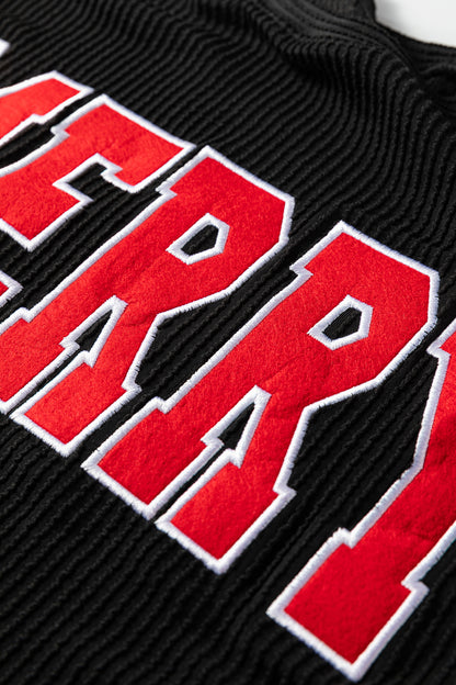 Christmas Merry Corded Knit Long Sleeve Top