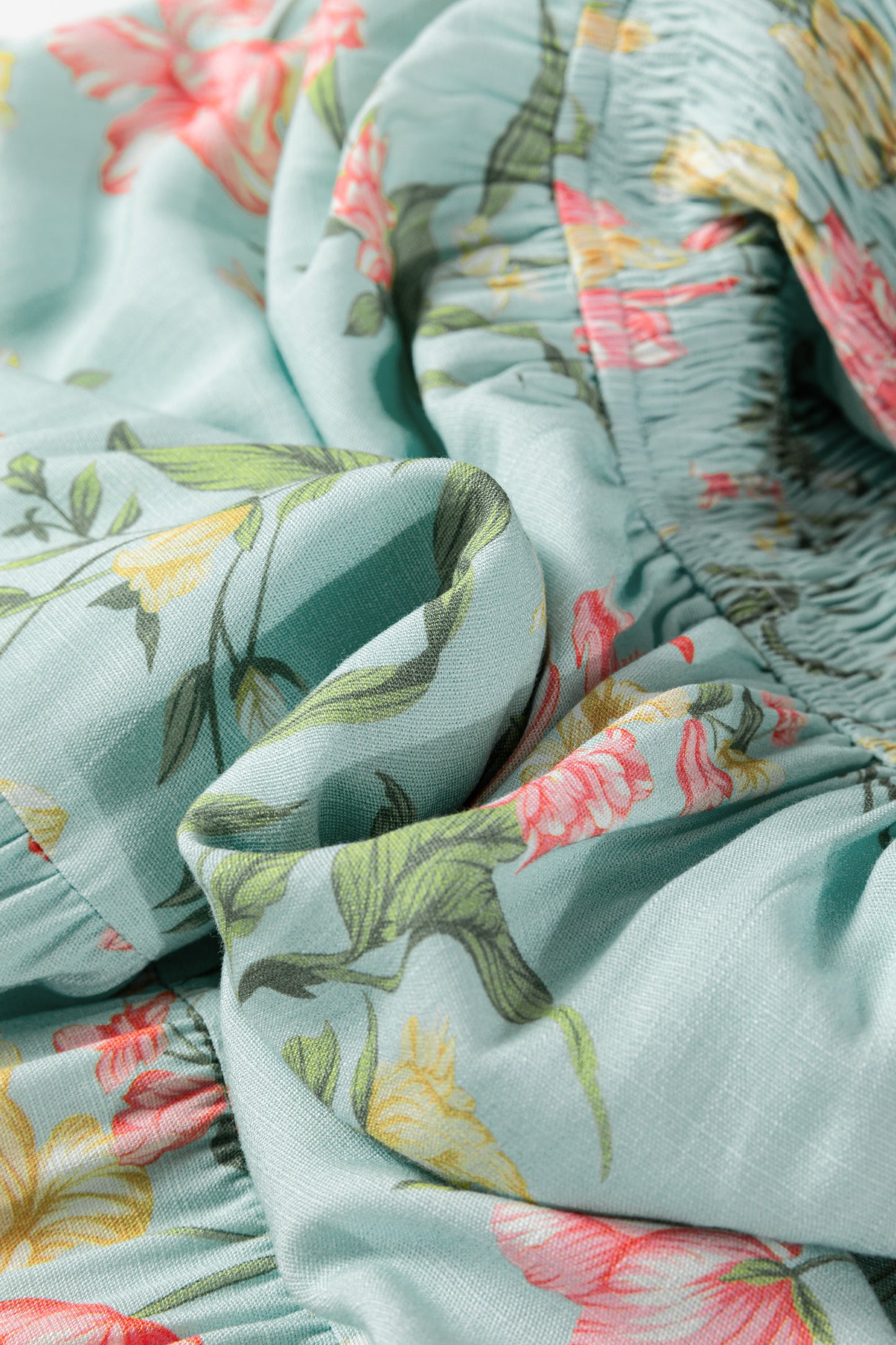 Floral Smocked V-Neck Ruffle Tiered Maxi Dress