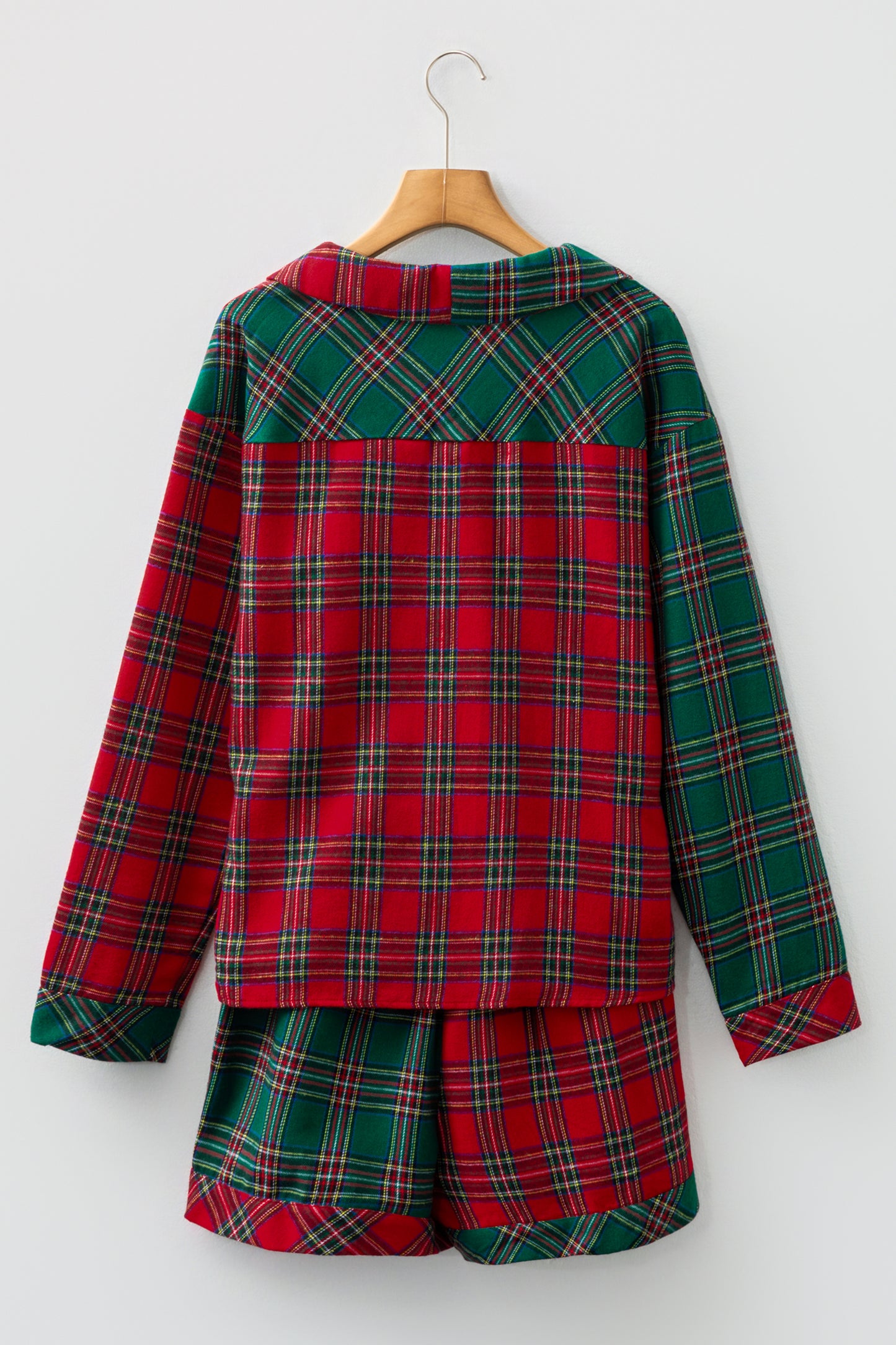 Christmas Plaid Patchwork Pajama Set