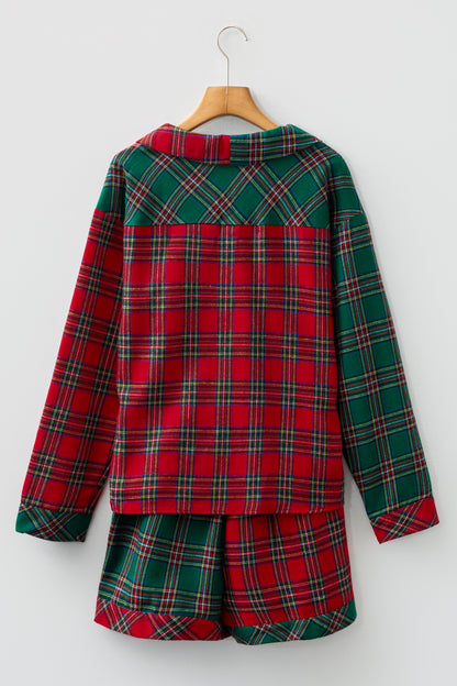 Christmas Plaid Patchwork Pajama Set