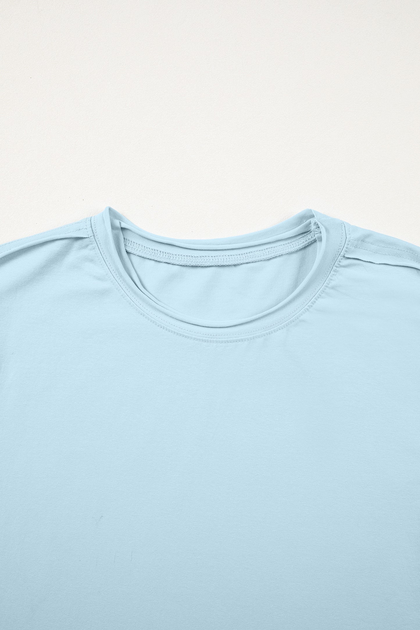 Solid Exposed Seam Short Sleeve T-Shirt