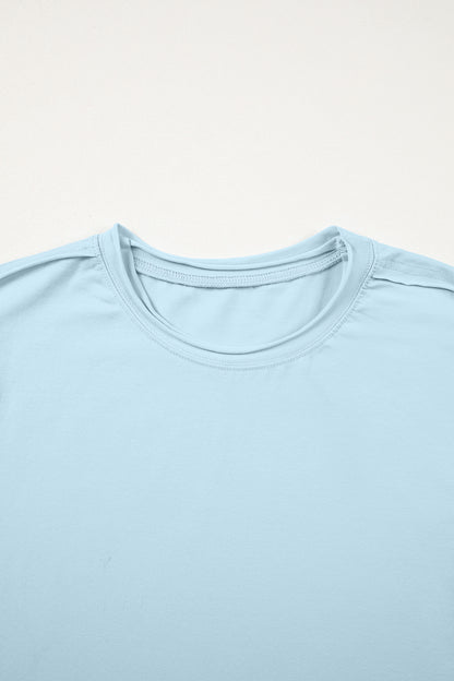 Solid Exposed Seam Short Sleeve T-Shirt