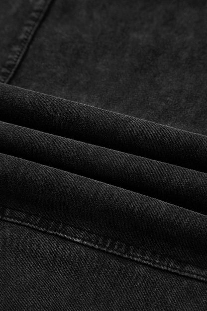 Mineral Wash Reverse Seam Drawstring Elastic Waist Pants