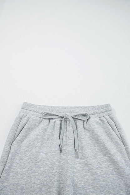 Solid Quarter-Zip Top and Drawstring Pants Set