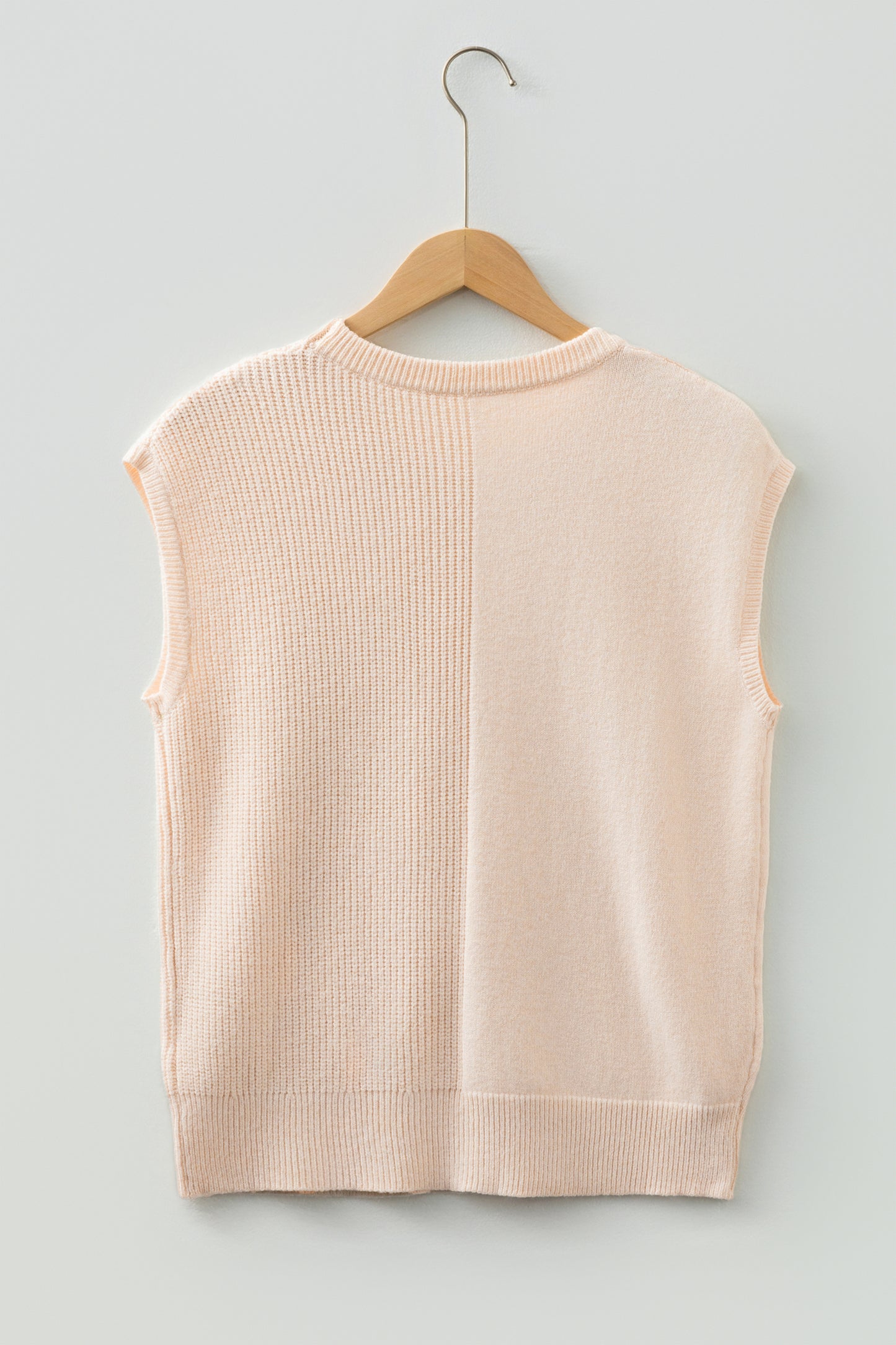 Solid Knit Patch Pocket Crewneck Sweater