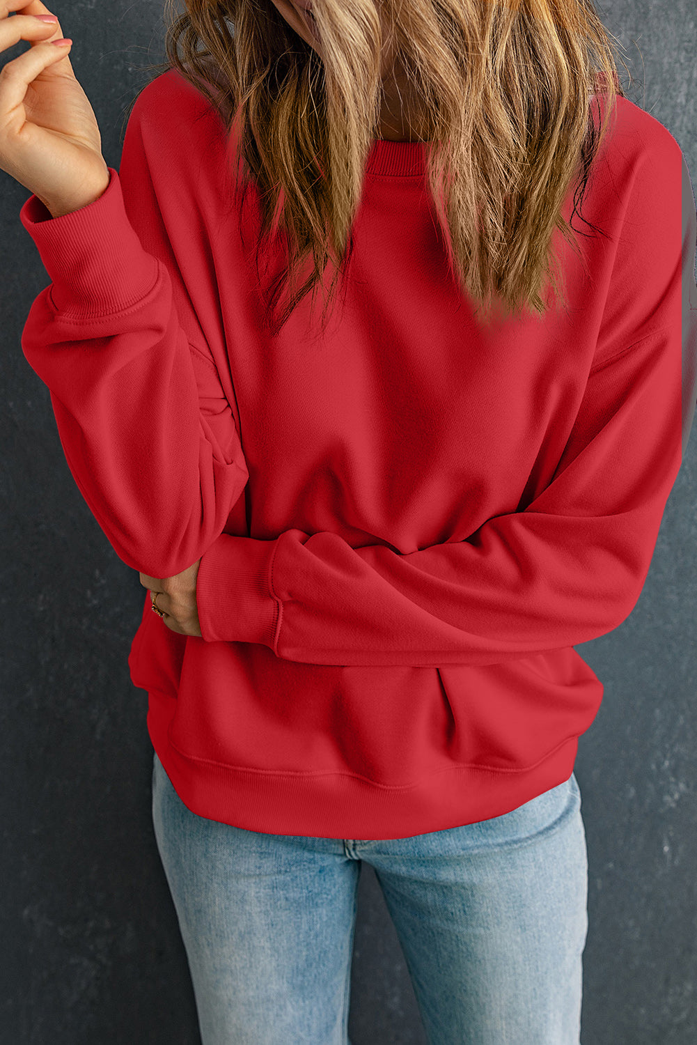 Crewneck Long Sleeve Pullover Sweatshirt