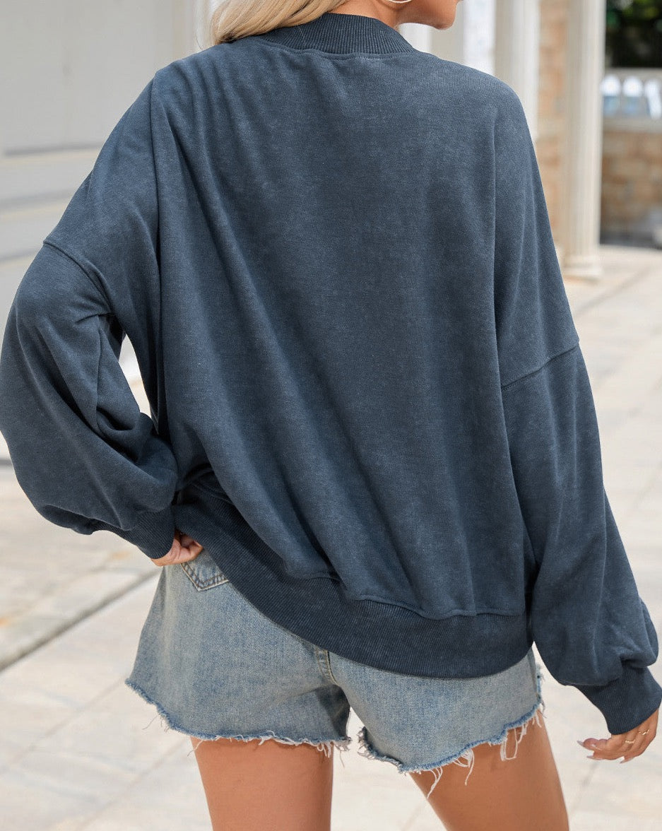 Drop Shoulder Crewneck Sweatshirt