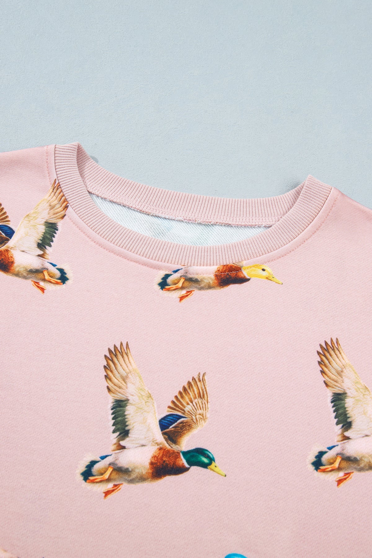 Mallard Duck Drop Shoulder Long Sleeve Sweatshirt
