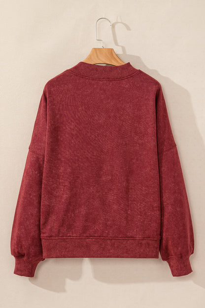 Mineral Wash Drop Shoulder Crewneck Sweatshirt