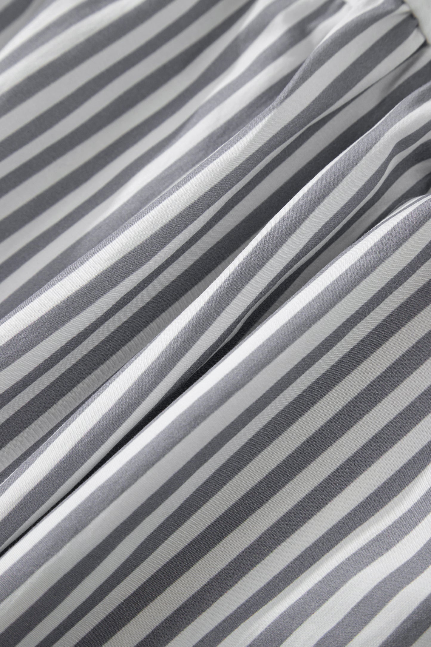 Stripe Gauze Patchwork Half Buttoned Babydoll Blouse