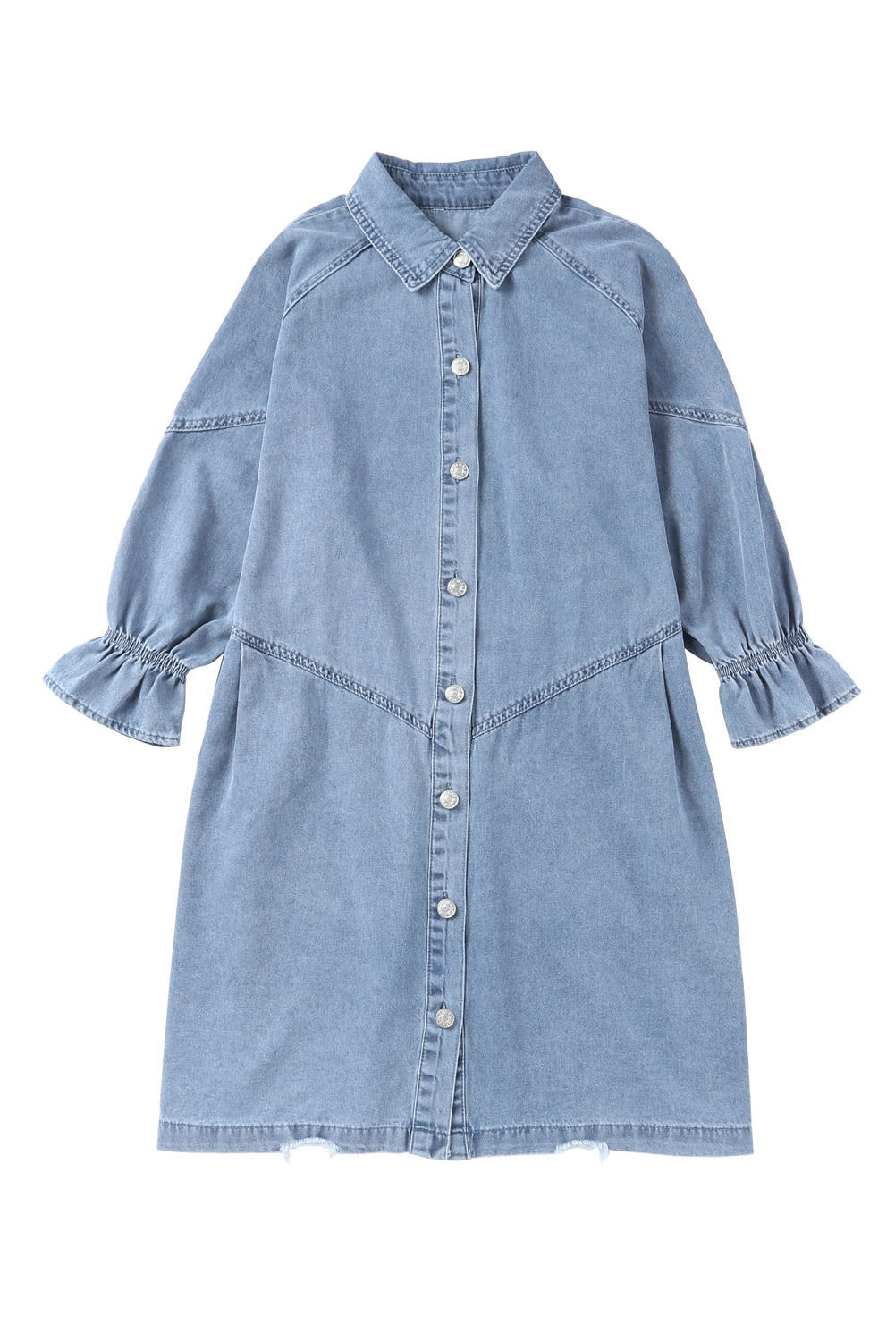 Denim Long Sleeve Mini Dress