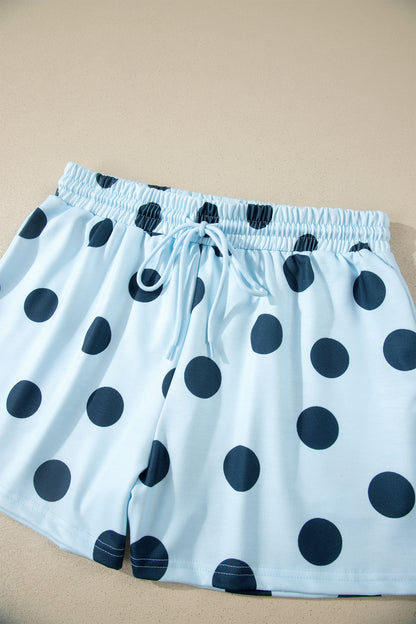 Polka Dot Tee & Drawstring Short Set