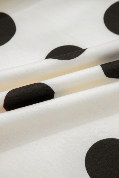 Polka Dot Long Sleeve Flared Mini Dress