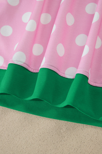 Polka Dot Contrast Trim Top & Short Set