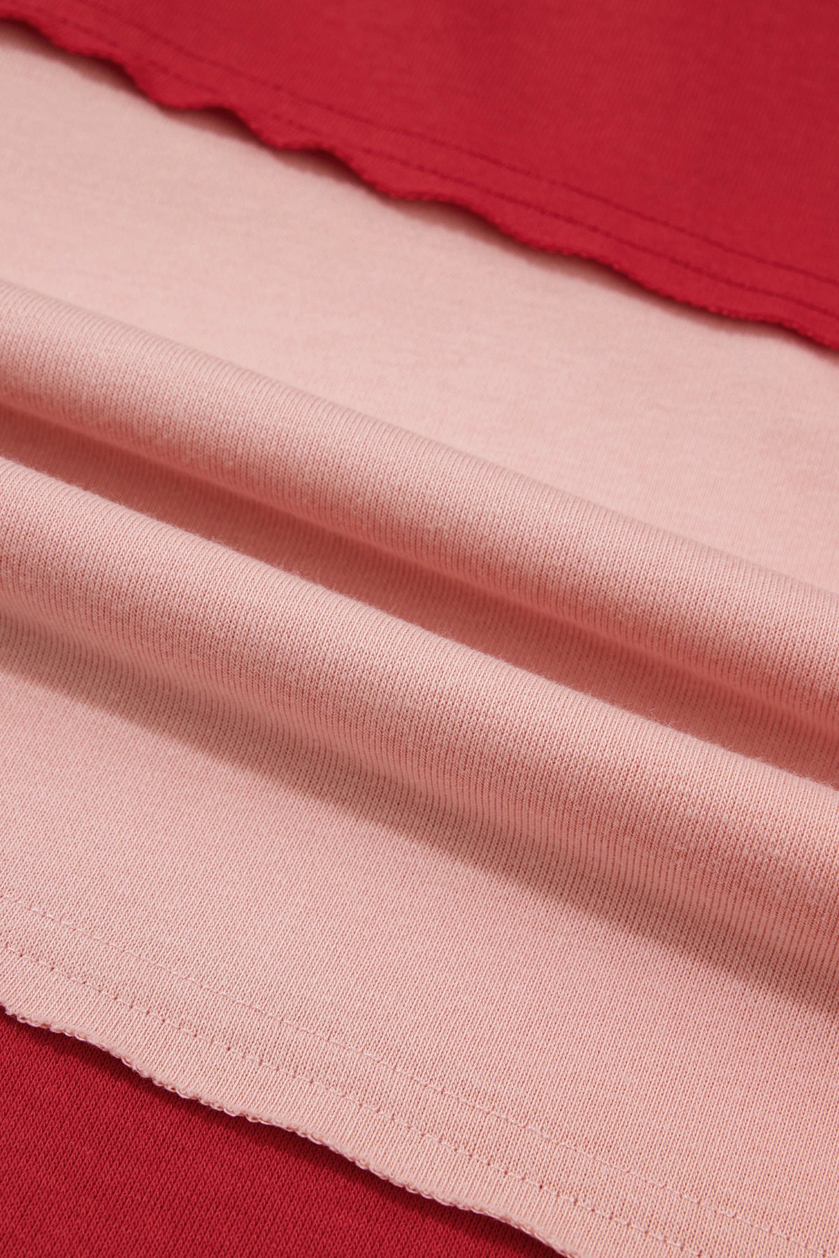 Colorblock Raw Seam Drawstring Wide Leg Pants