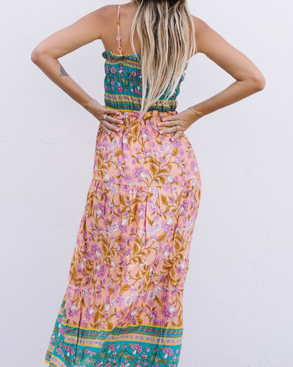 Floral Spaghetti Strap Maxi Dress