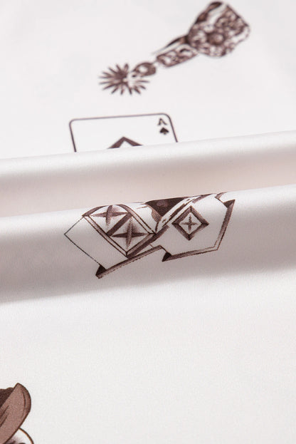 Western Lace Trim High Waist Maxi Skirt