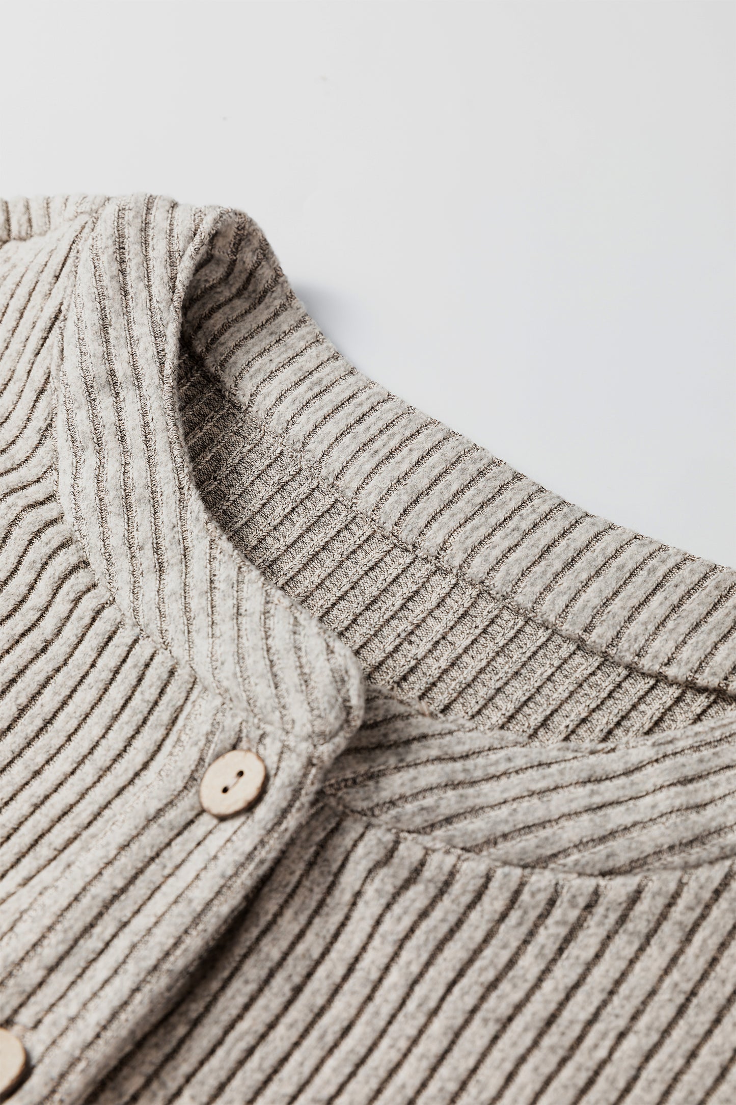 Plus Size Ribbed Knit Kangaroo Pocket Henley Top