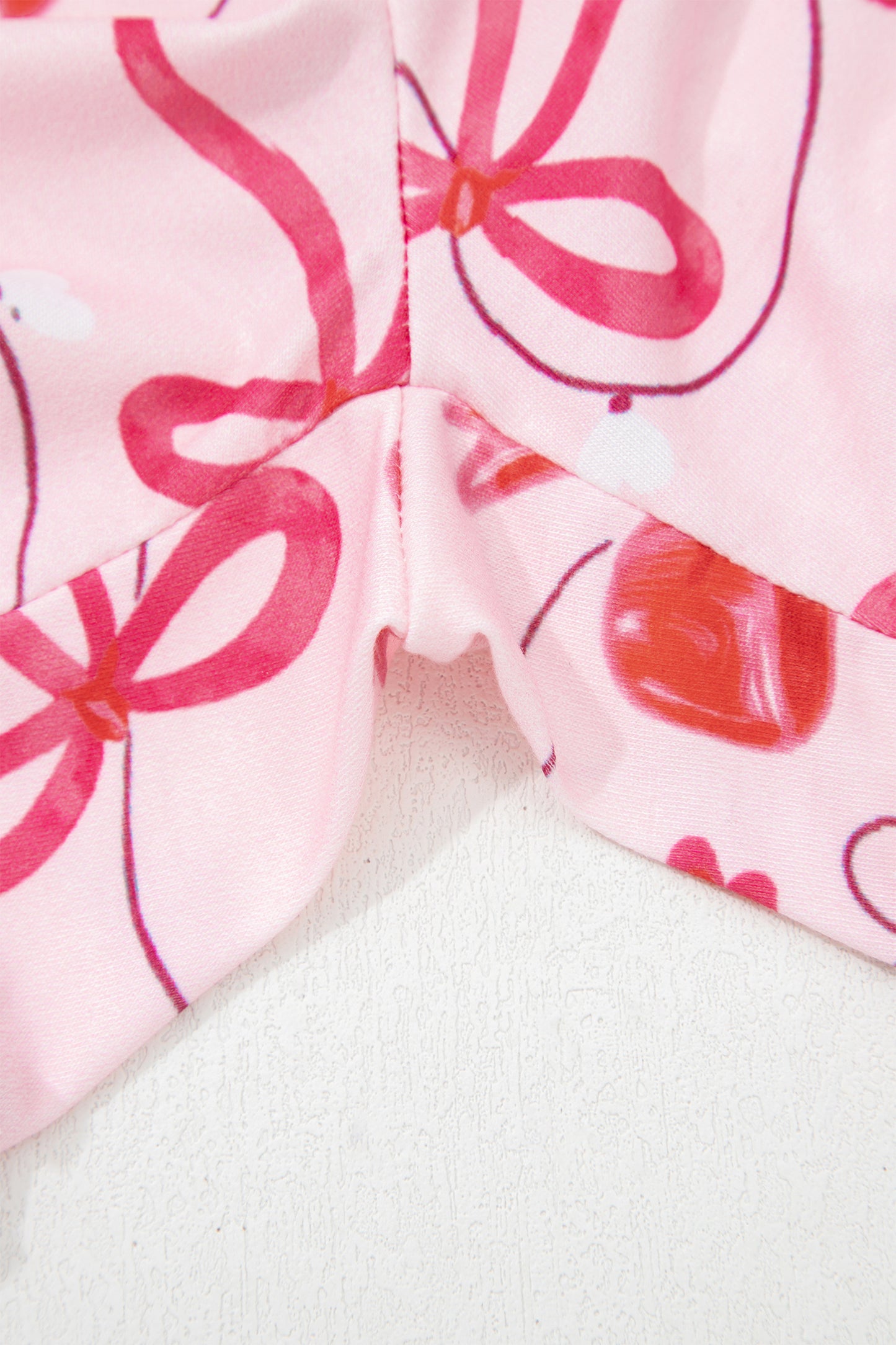 Valentine Bow Tee and Shorts Lounge Set