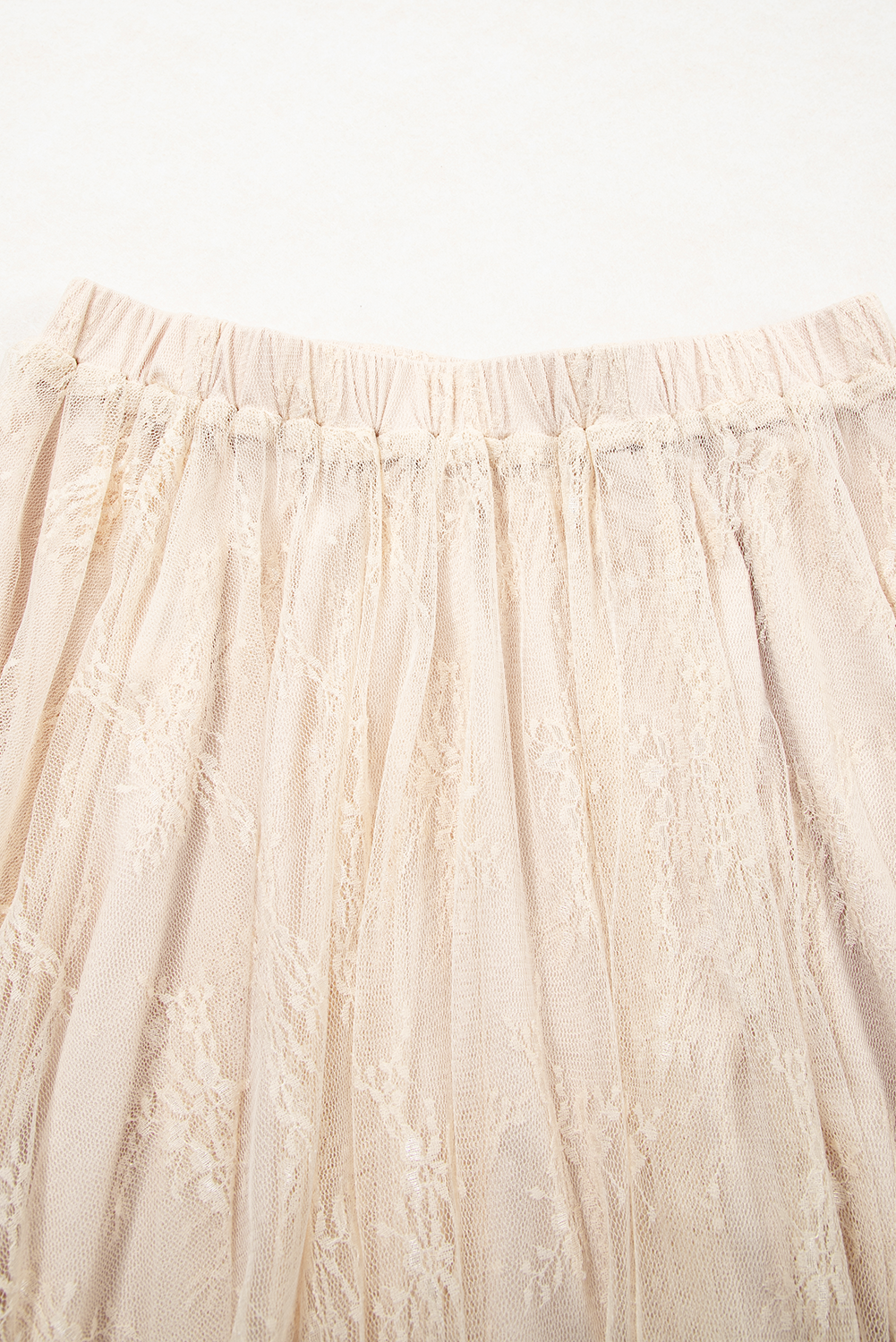 Lace Cascading Tiered High Waist Maxi Skirt
