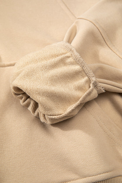 Quarter Zip Kangaroo Pocket Sweatshirt