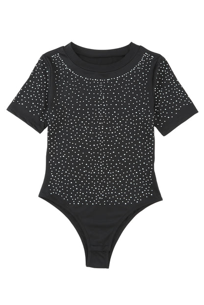 Rhinestone Short Sleeve Bodysuit